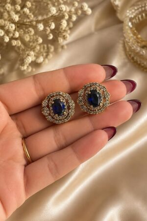 Gold plated zircon studs