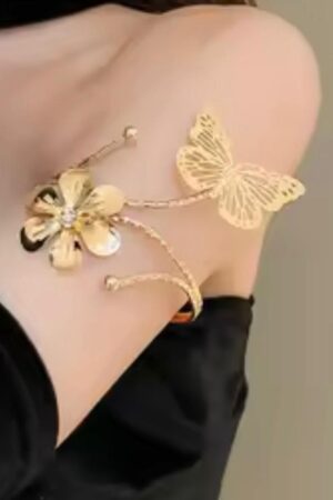 Floral butterfly armcuff