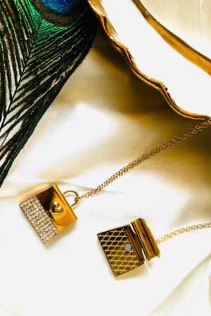 Stainless steel chain with pocket purse