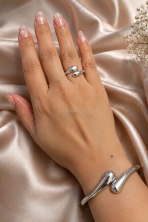 Sterling Silver Handcuff with ring