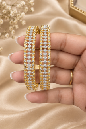 Diamond cut goldplated Bangles