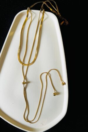 Stainless steel double layered adjustable chain