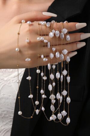 Double Layered Stainless Steel Pearl Chain