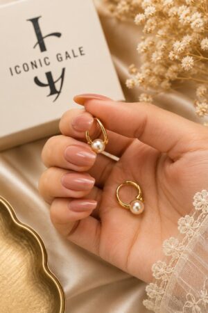 Pearl Twist Huggie Hoops