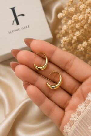 Crescent Hoop Earrings