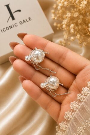 Cage Pearl Drop Earrings