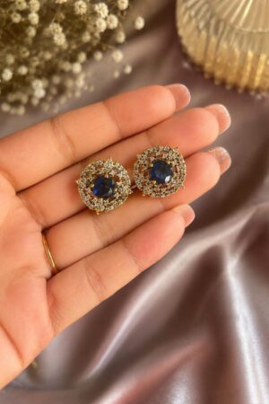 Round Veloura Studs