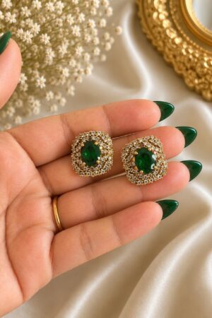 Square Veloura Studs
