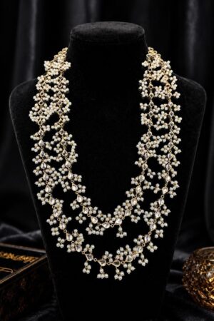 Noorani Pearl Kundan Layered Haar
