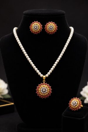 Ruby Pearls Set