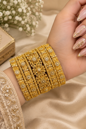 Gold plated bangles set