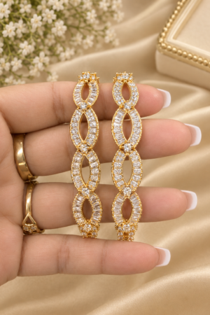 Gold plated looped bangles