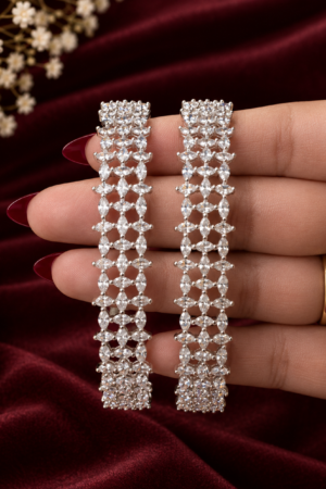 Silver Shine Net bangles